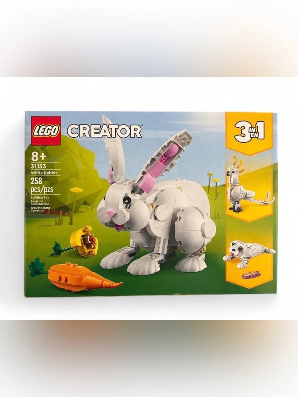 Lego Creator White and Pink Bunny Model